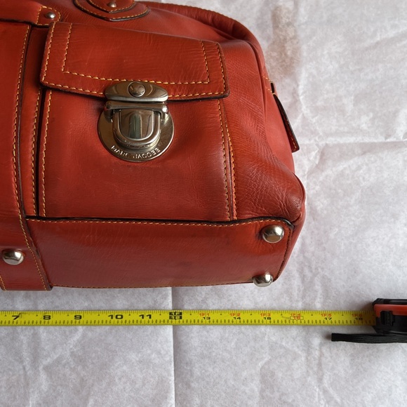 Vintage Marc Jacobs Venetia Leather Satchel - Red/ Orange - Picture 13 of 15